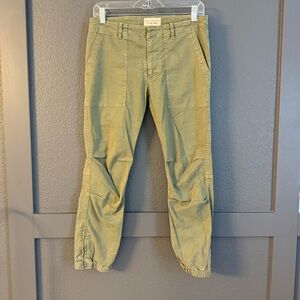 NILI LOTAN • olive green military straight leg pant - size 2